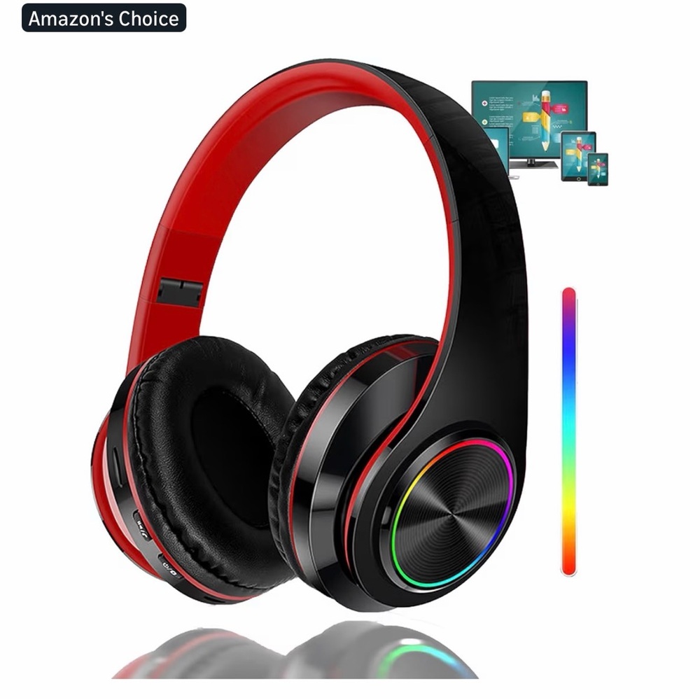 Black and Red Wireless Headphones
